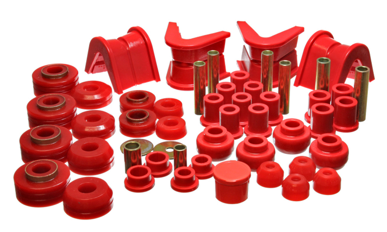 Energy Suspension 73-79 Ford F-150 Pickup 4WD Red Hyper-flex Master Bushing Set - 4.18107R