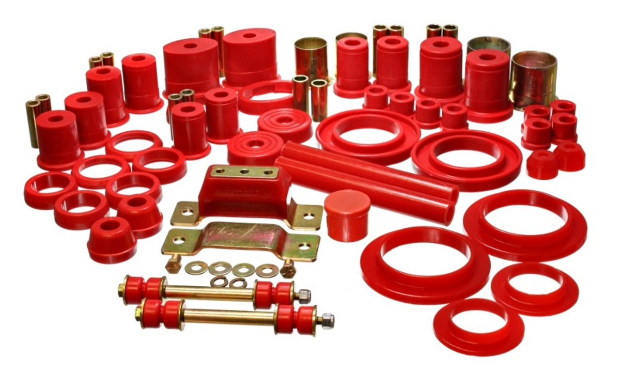 Energy Suspension 94-95 Ford Mustang Red Hyper-flex Master Bushing Set w/ V-8 - 4.18109R