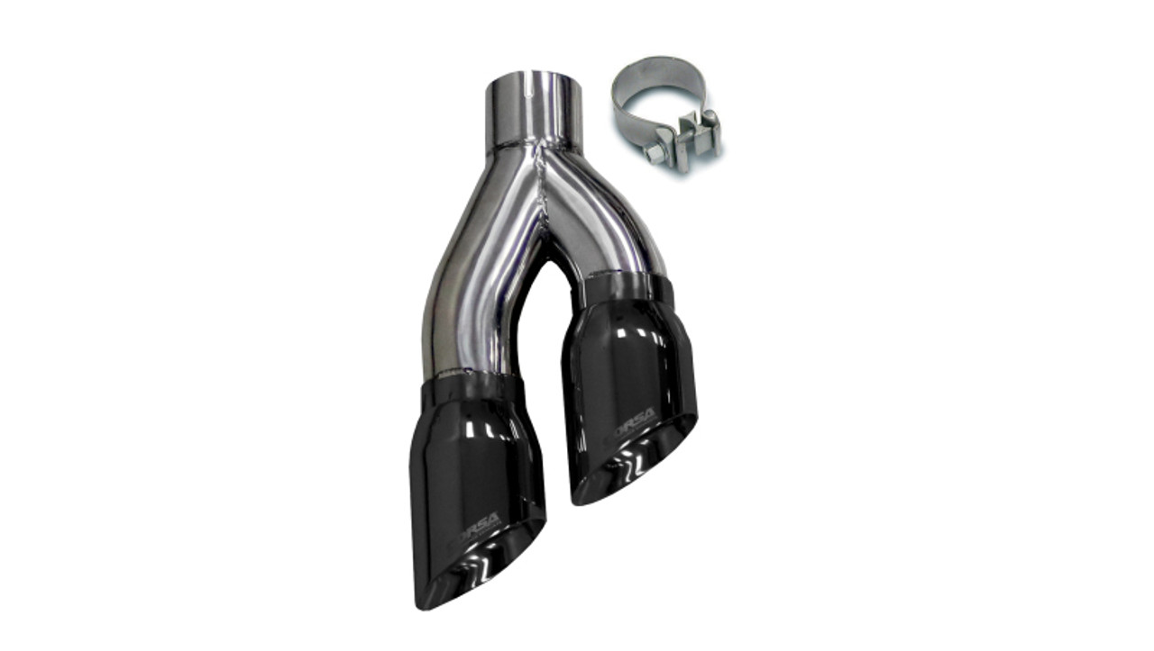 Corsa 1999-2006 Universal Stainless Steel Twin 4.0in Black PVD Pro-Series Tip - 14031BLK