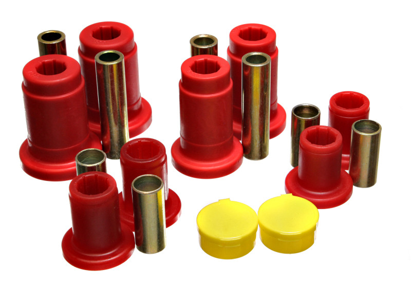 Energy Suspension 92-97 Mercury Gr Marquis / 92-97 Ford Crown Victoria Red Front End C/A Bushing Set - 4.3150R