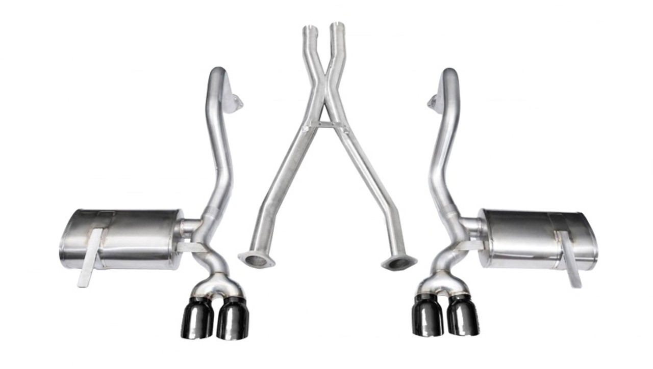 Corsa Xtreme Catback Exhaust w. Quad 3.5" Black Tips - 97-04 Corvette C5 Base / Z06