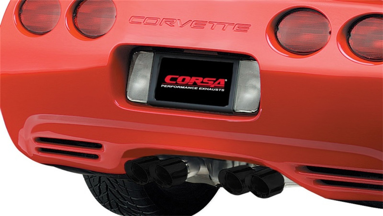 Corsa Xtreme Axleback Exhaust w. Quad 3.5" Black Tips - 97-04 Corvette C5 Base / Z06