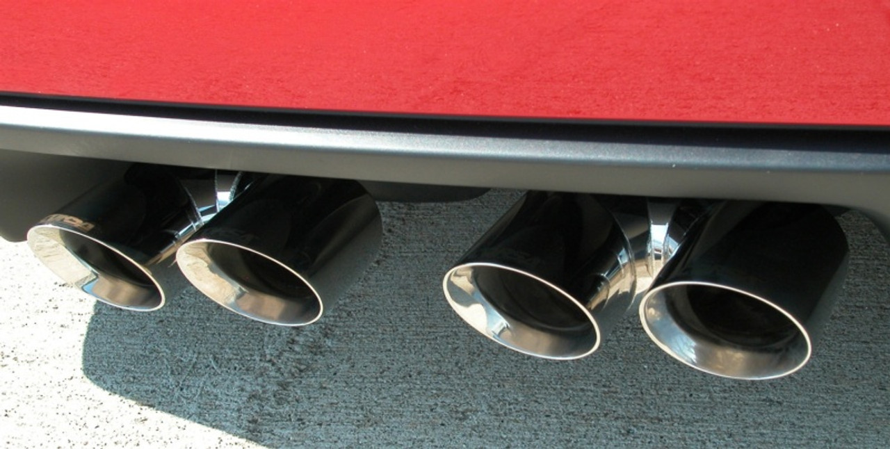 Corsa - Sport 3" Exhaust System w. Quad 4" Pro-Series Polished Tips - C6 Corvette Z06/ZR1