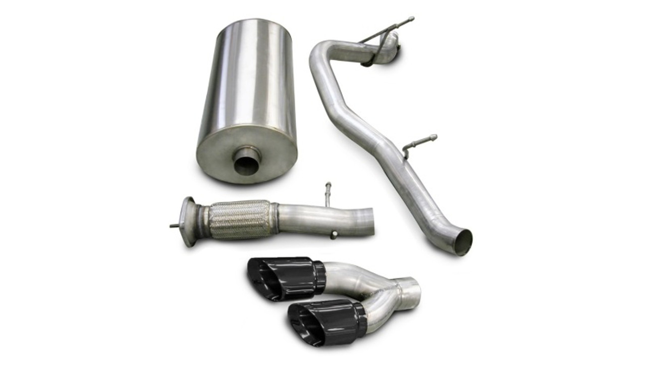 Corsa 2007-2010 Cadillac Escalade 6.2L V8 Black Sport Cat-Back Exhaust - 14202BLK