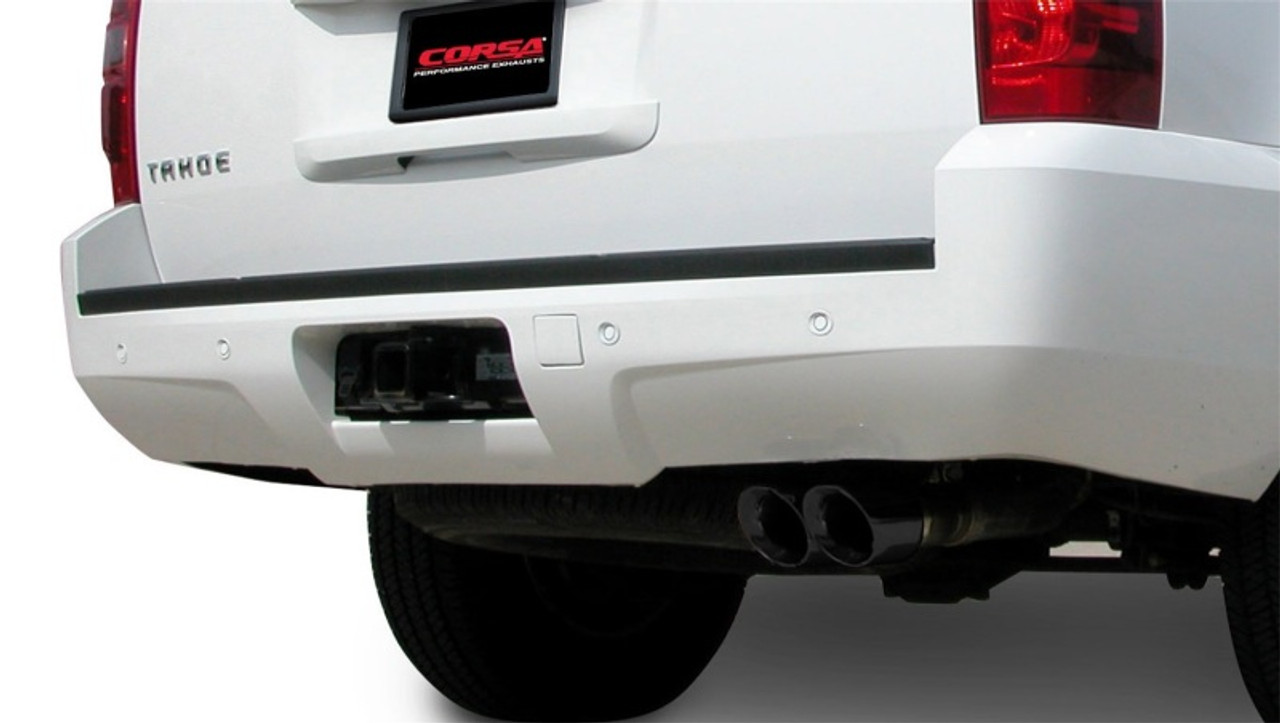 Corsa 2007-2008 Chevrolet Tahoe 5.3L V8 Black Sport Cat-Back Exhaust - 14207BLK