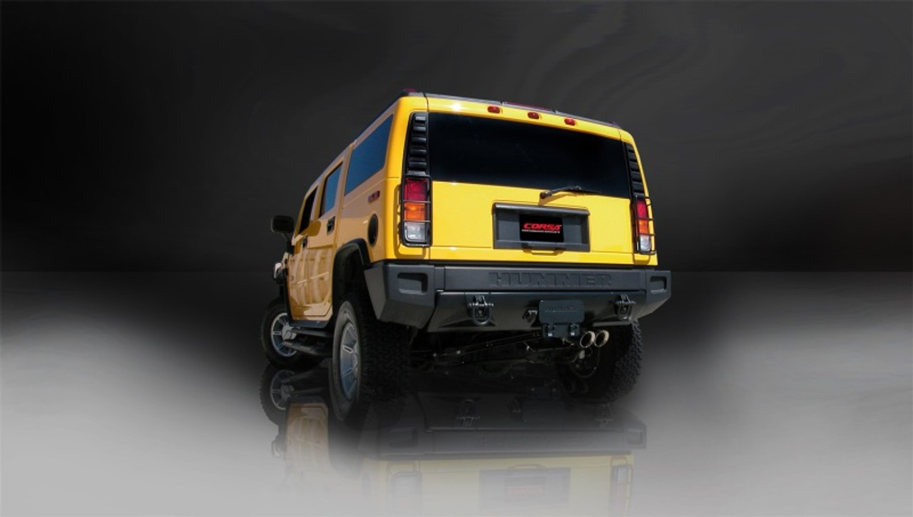 Corsa 2003-2006 Hummer H2 6.0L V8 Polished Sport Cat-Back Exhaust - 14216