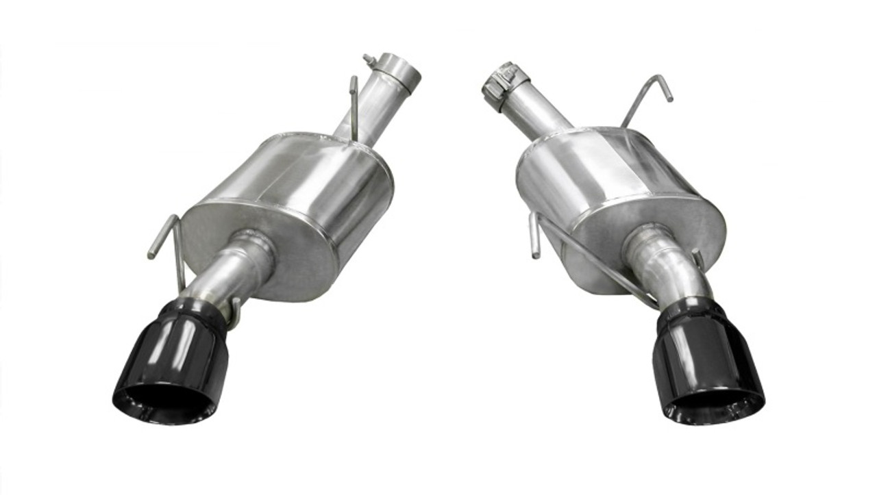Corsa 2005-2010 Ford Mustang Shelby GT500 5.4L V8 Black Xtreme Axle-Back Exhaust - 14314BLK