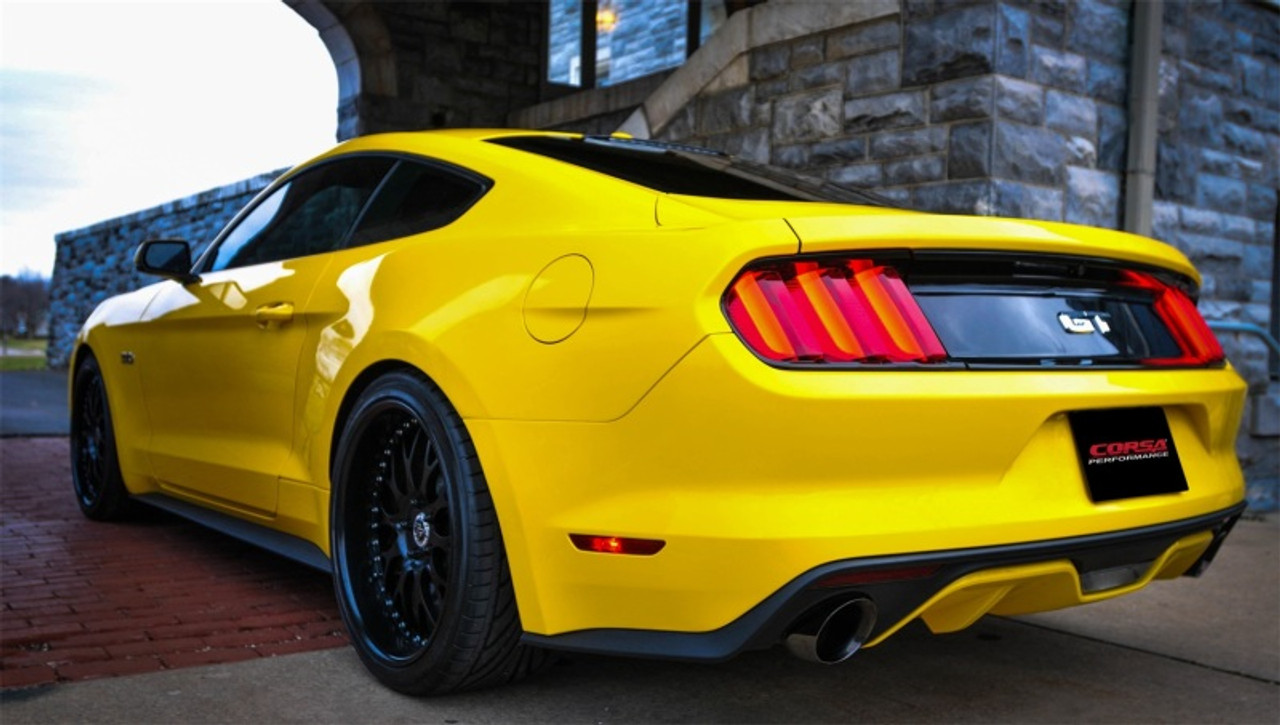 Corsa Xtreme Catback Exhaust w. Dual Black Tips - 15-17 Mustang GT