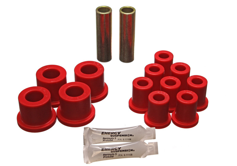 Energy Suspension 70-72 Dodge Charger (w/ 1-1/2in Main Eye) Red Rear Leaf Spring Bushing Set - 5.2104R