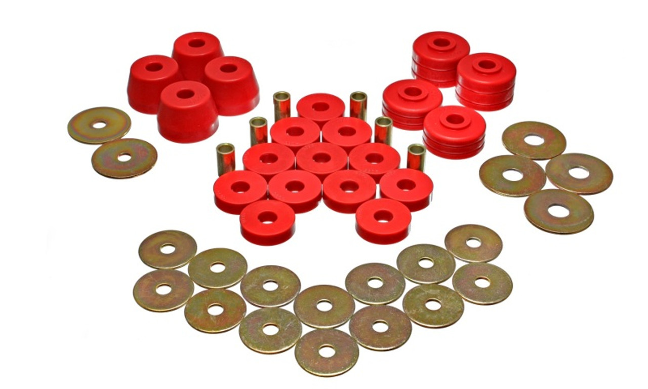 Energy Suspension Body Mount Bushing Sets - Red - 5.4102R