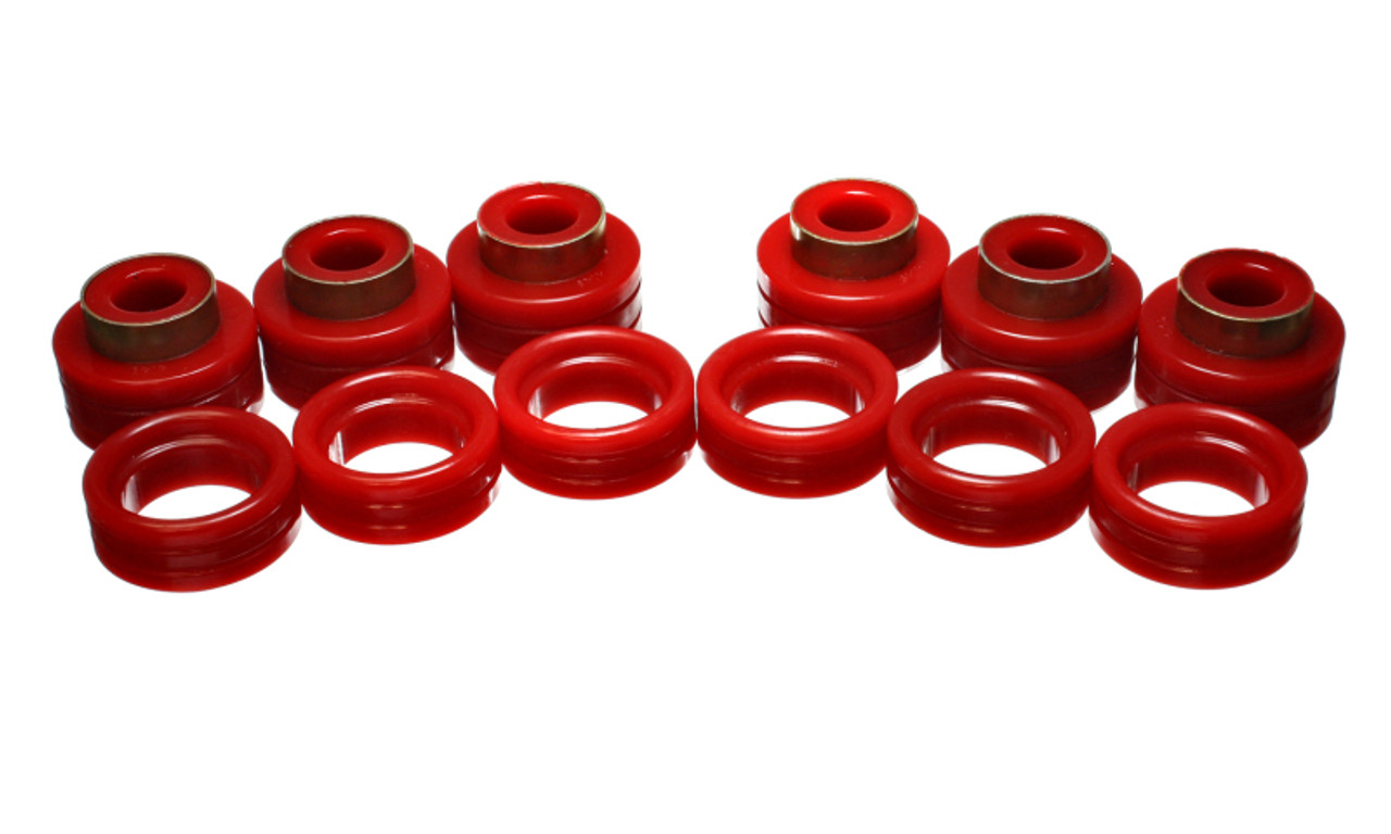 Energy Suspension 94-01 Dodge Ram 1500 / 94-02 Ram 2500/3500 Red Body (Cab) Mount Set - 5.4107R
