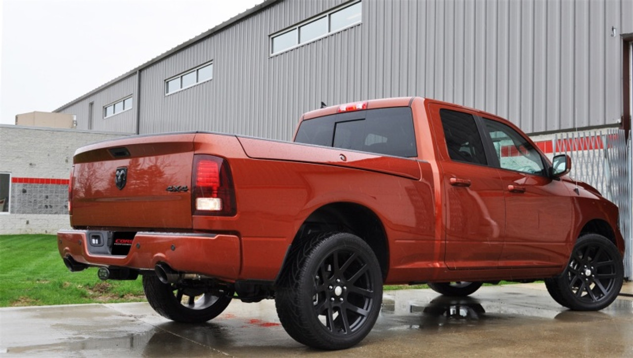 Corsa 09-18 Dodge Ram 1500 4.7L/5.7L V8 Quad/Crew Cab/Short Bed Black Dual Rear Exit Cat-Back Exhaus - 14405BLK