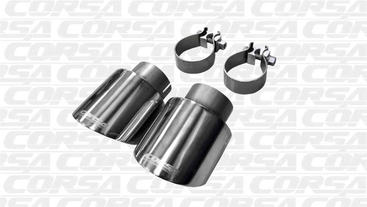 Corsa 10-14 Volkswagen R Mk6 Polished Two 4.0in Polished Pro-Series Tips - 14497