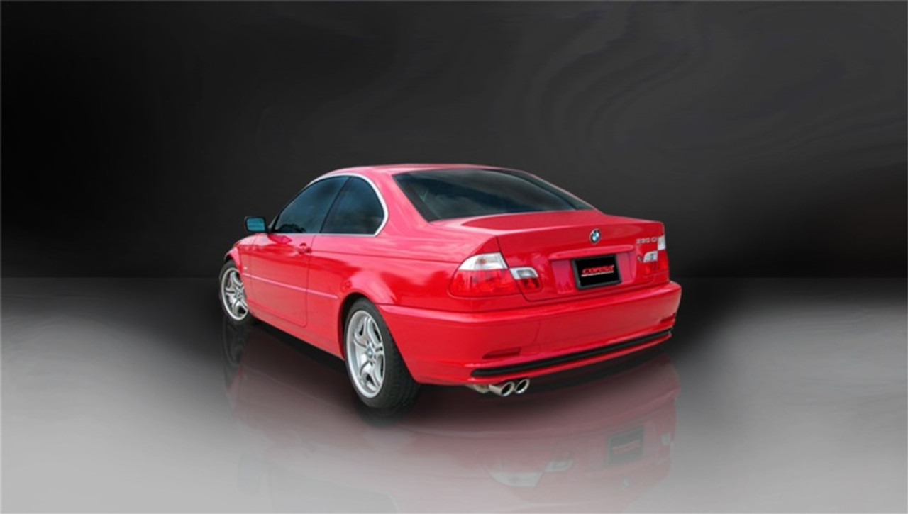 Corsa 2001-2006 BMW 325i/ci Convertible E46 Polished Sport Axle-Back Exhaust - 14559