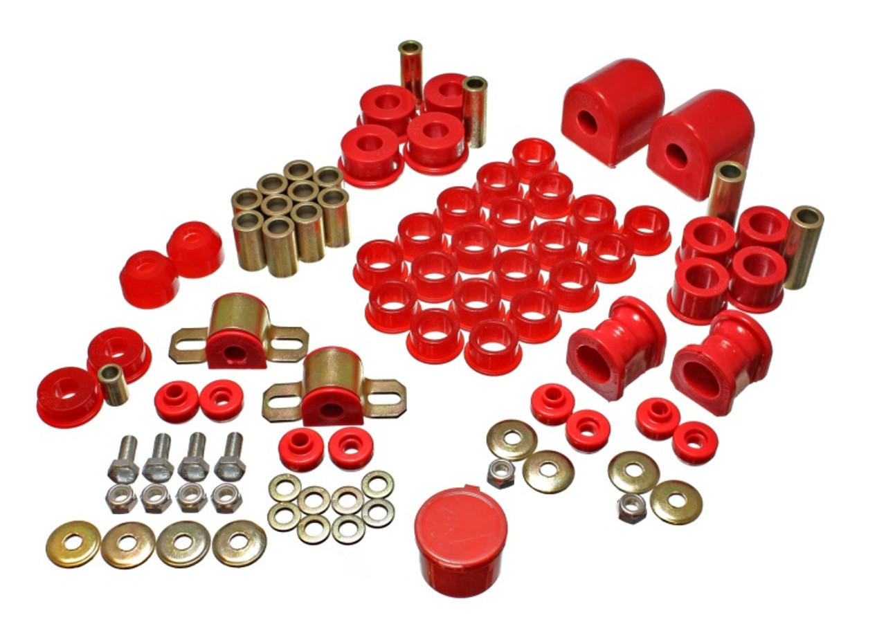 Energy Suspension 91-94 Nissan Sentra/NX1600/2000 Red Hyper-Flex Master Bushing Set - 7.18104R