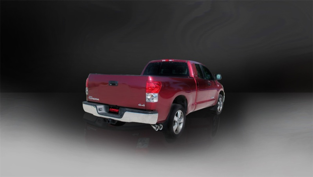 Corsa 2009-2010 Toyota Tundra Double Cab/Crew Max 5.7L V8 Polished Sport Cat-Back Exhaust - 14572