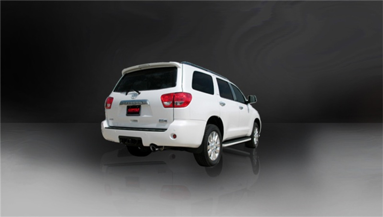 Corsa 2008-2017 Toyota Sequoia 5.7L V8 Touring Cat-Back Exhaust w/Black 4in Tip - 14573BLK