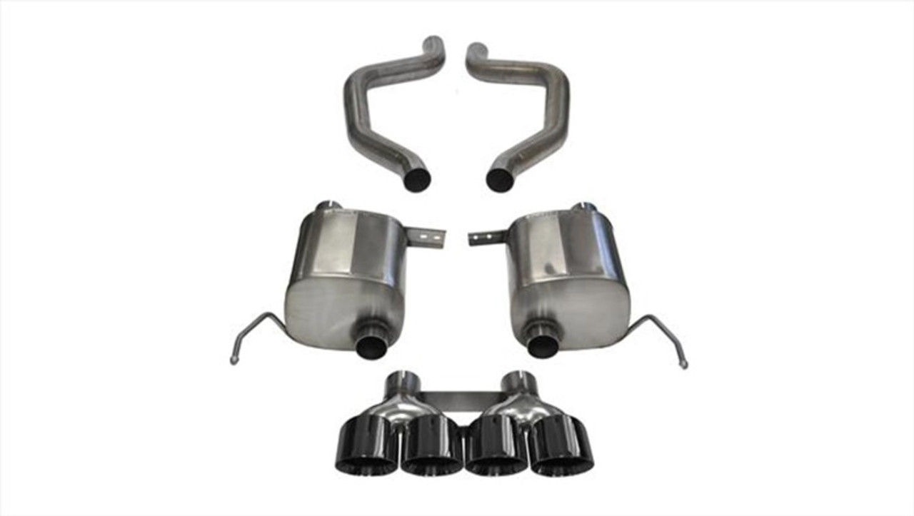 Corsa - Sport Axleback Exhaust System w. Quad 4.5" Black Tips - C7 Corvette Z06 / GS Manual / ZR1