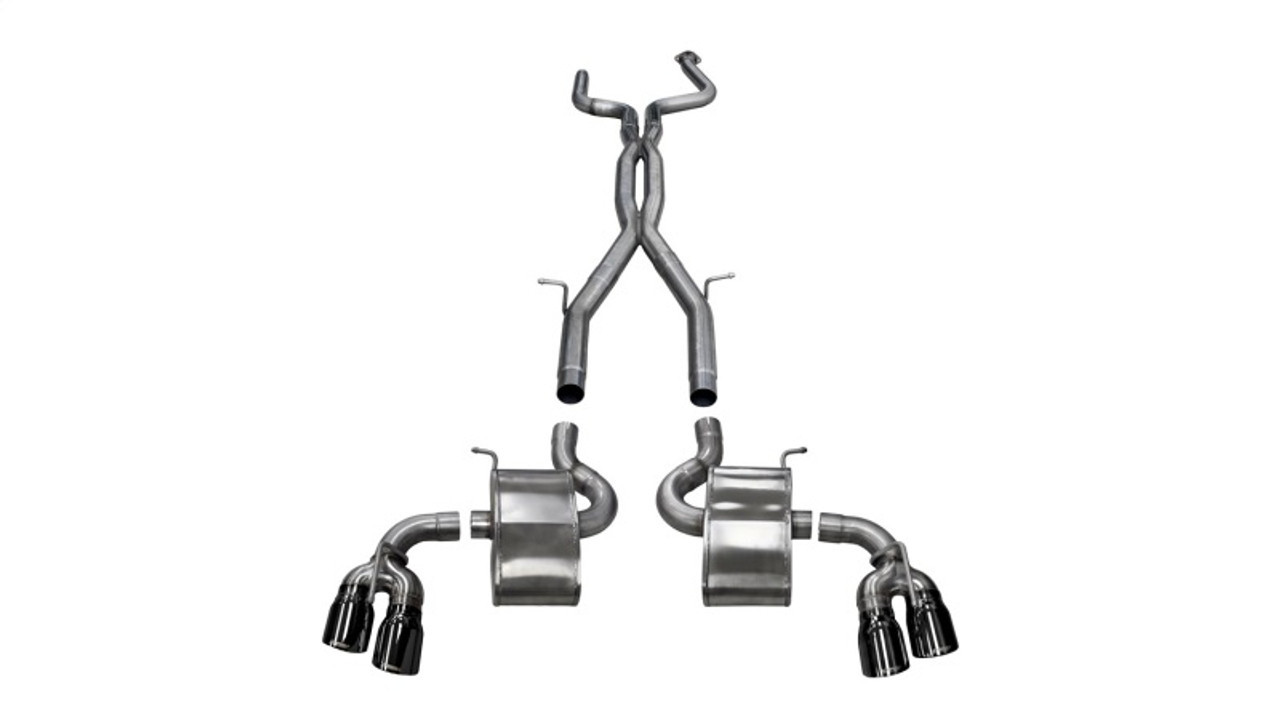 Corsa 16-18 Chevy Camaro SS Xtreme+ 2.75in Cat-Back Dual Rear Exit w/ Single 4.5in Black PVD - 14771BLK