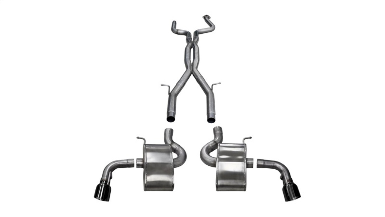 Corsa 16-18 Chevy Camaro SS Xtreme 2.75in Cat-Back Dual Rear Exit w/ Single 4.5in Black PVD - 14773BLK