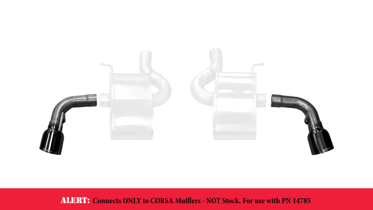 Corsa Exhaust Tip Kit - Single 4.5" Black Tips - Gen 6 Camaro SS