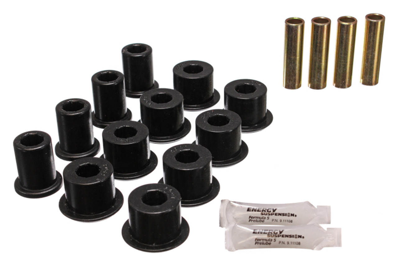 Energy Suspension 95-97 Toyota Tacoma / 89 4Runner / 89-95 Pick Up Black Rear Leaf Spring Shackle Bu - 8.2108G
