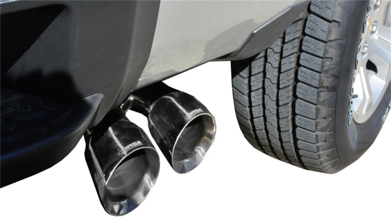 Corsa 14-19 GMC Sierra/Chevy Silv 1500 Crew Cab/Short Bed 5.3L V8 Polished Sport Single Side CB Exh - 14873