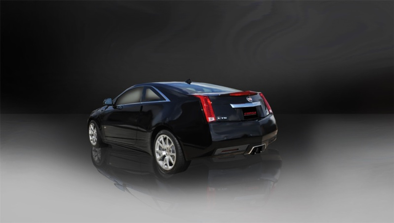 Corsa - Sport Axleback Exhaust - Black Tips - 09-15 CTS-V Coupe