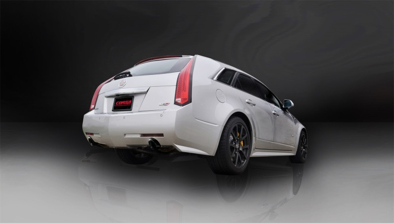 Corsa - Sport Axleback Exhaust - Black Tips - 09-15 CTS-V Wagon