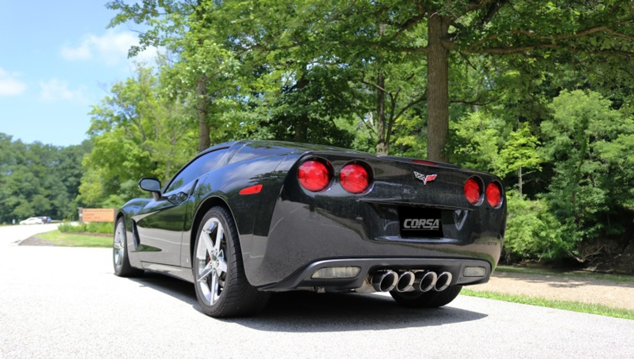 Corsa 2005-2007 Chevrolet Corvette (C6) 6.0L/6.2L Polished Sport Axle-Back Exhaust w/4.5in Tips - 21009