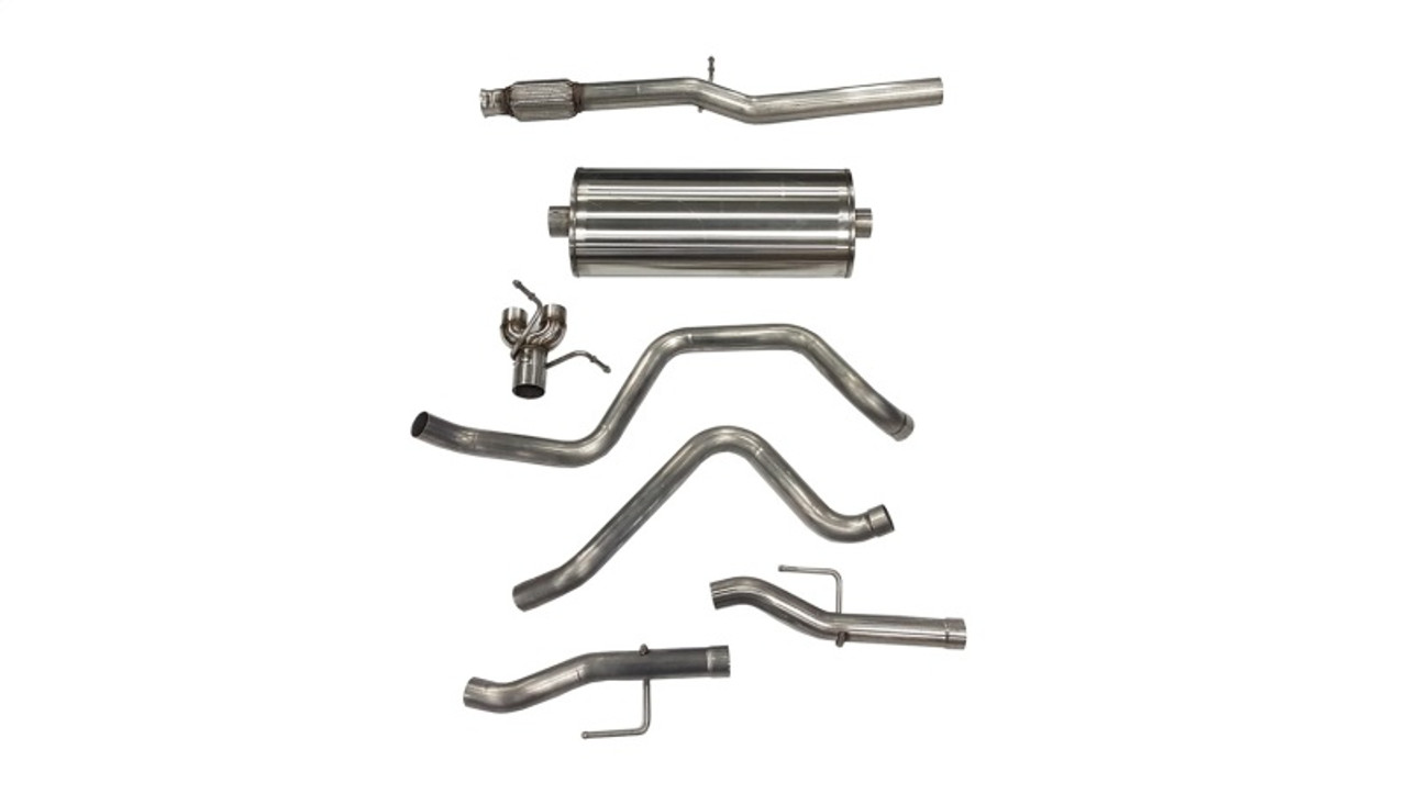 Corsa 2019-2024 Chevy Silverado 5.3L Crew Cab 3in Cat-Back Dual Rear Exit w/ Polished Tip - 21028