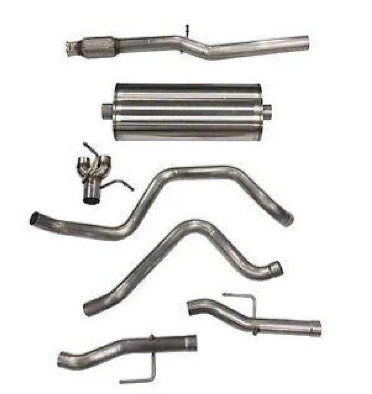 Corsa 2019-24  Silverado/Sierra 5.3L V8 3in Dual Rear Exit 157in Wheelbase Catback - Sport (NoTips) - 21043