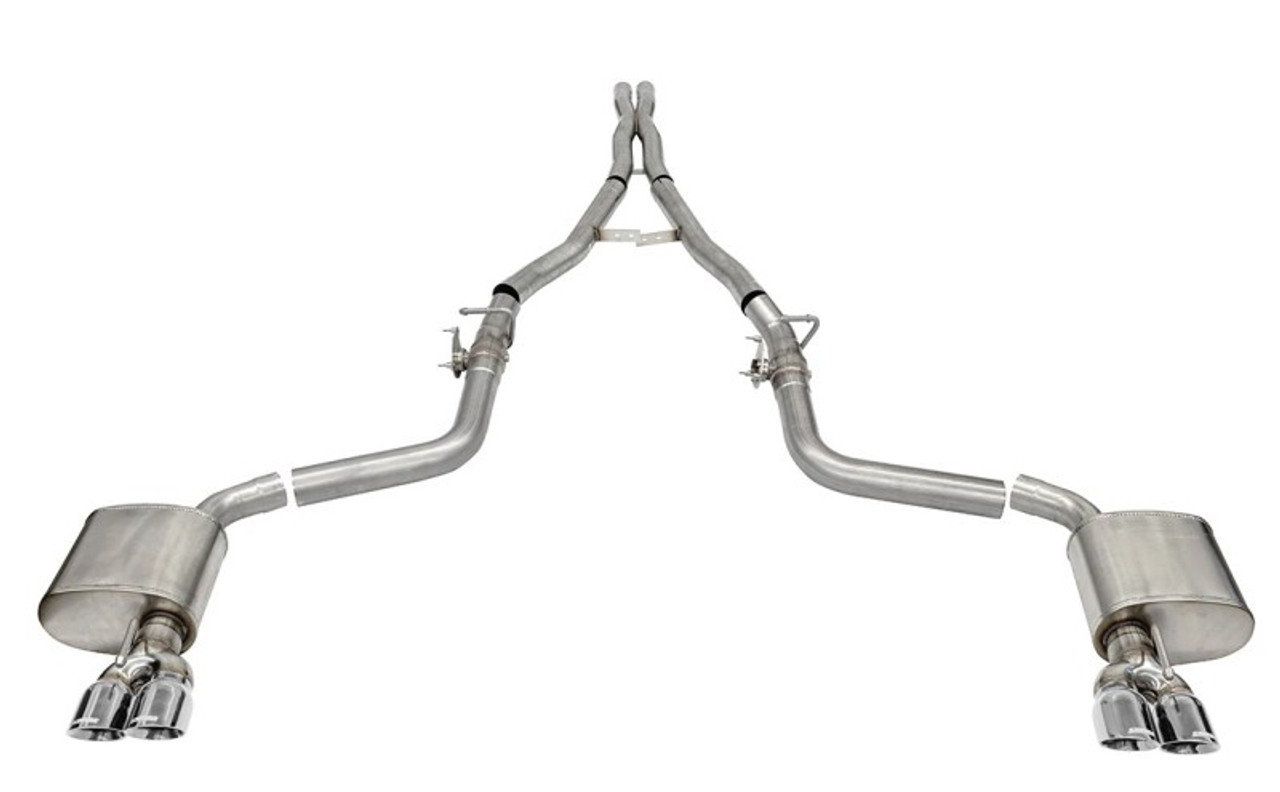 Corsa Xtreme Catback Exhaust w. Corsa Valves w. Polished Tips - Challenger Hellcat / Redeye / Demon