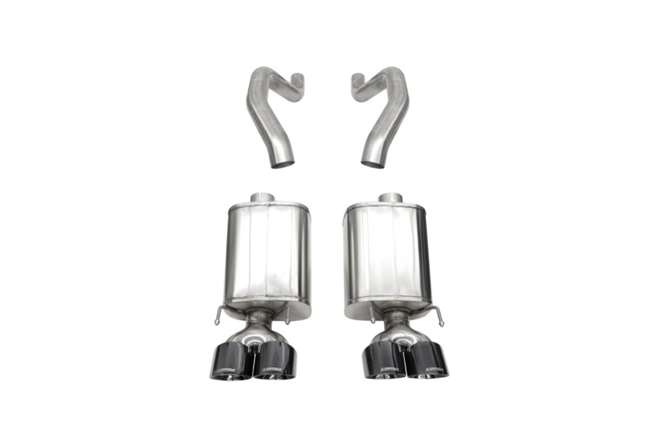 Corsa - Xtreme 3" Exhaust System w. Quad 4.5" Black Tips - C6 Corvette Z06/ZR1