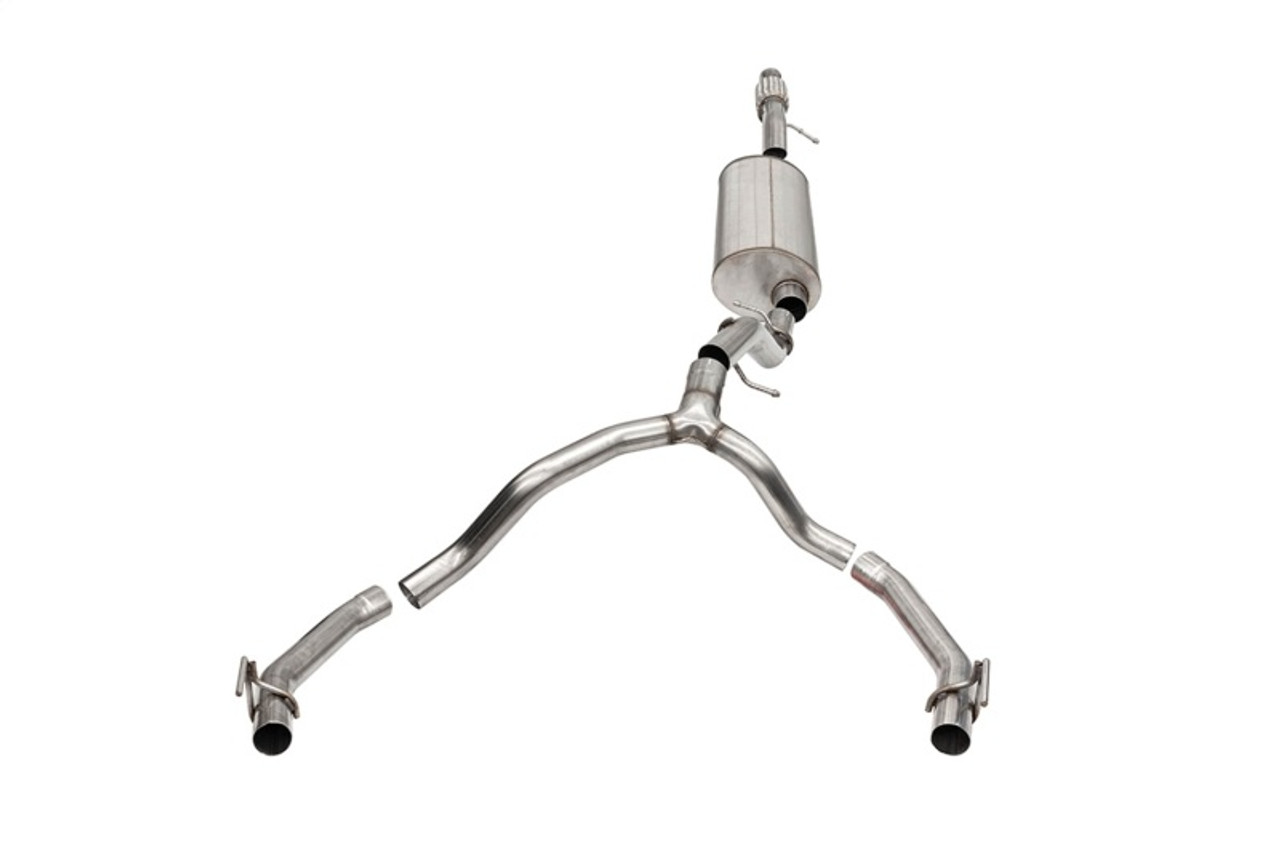 Corsa 21-23 Cadillac Escalade 6.2L Dual Rear 3.5/2.75in Sport Cat-Back Exhaust Uses FactoryBezels - 21131