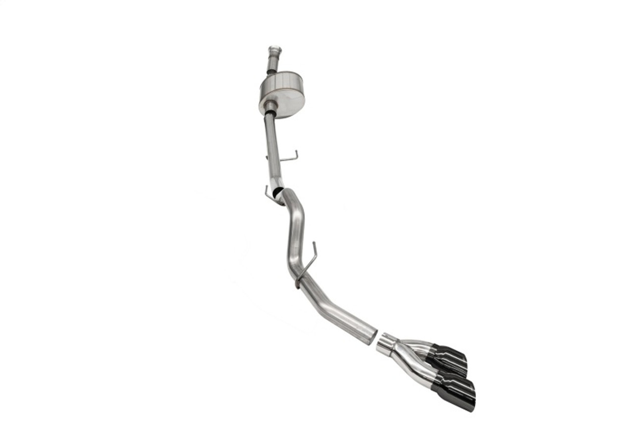 Corsa 2021-2024 Ford F-150 Regular Cab/ 8in Bed 5.0L V8 Xtreme Cat-Back Single Side Exit-Black PVD - 21145BLK