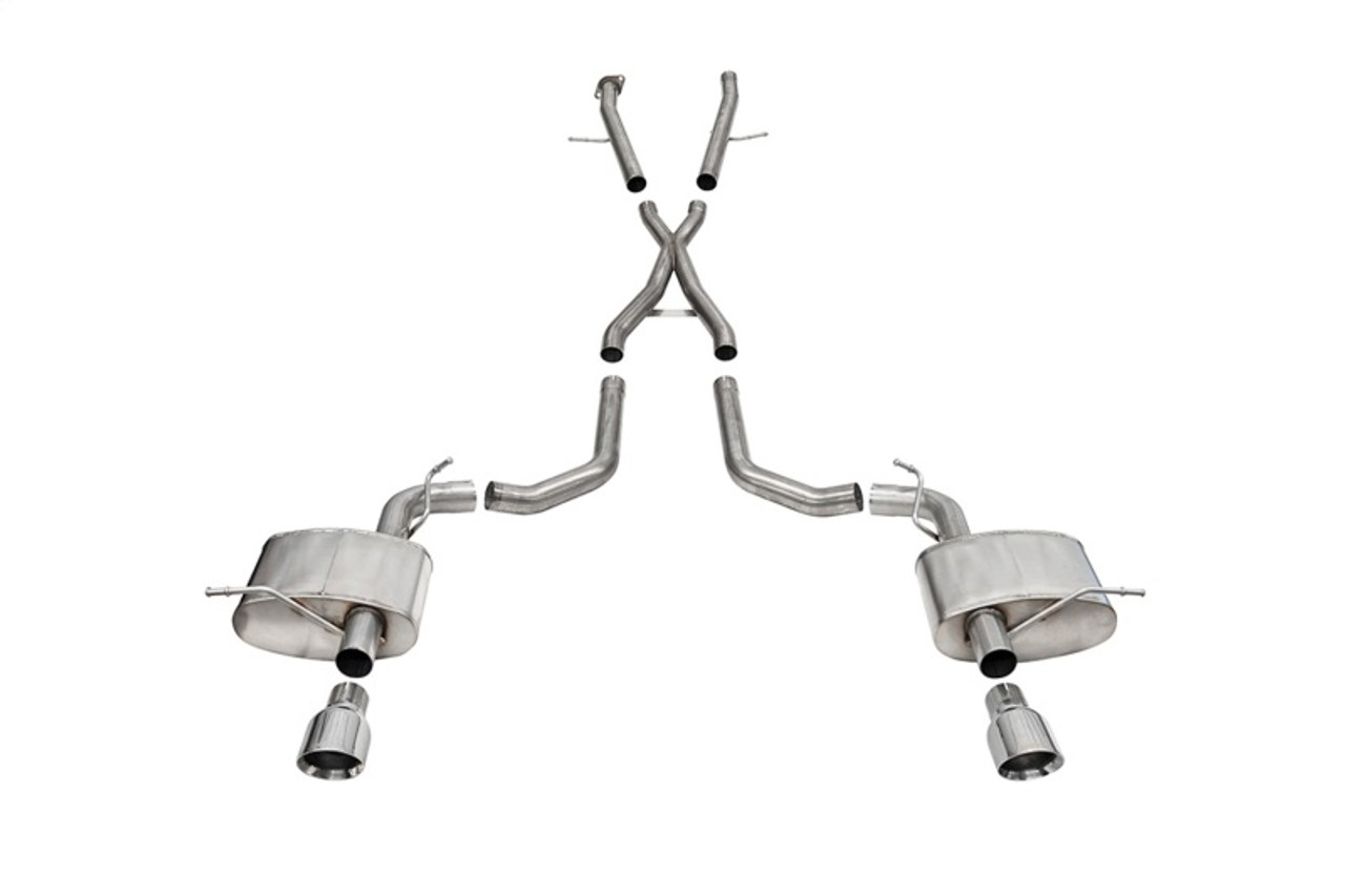 Corsa 2021-2024 Dodge Durango SRT Hellcat Cat-Back 2.75in Dual Rear Exit Xtreme 4.5in Polished Tips - 21196
