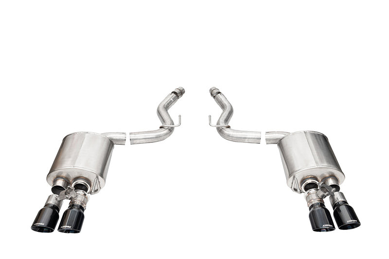 Corsa Sport Valved Axleback Exhaust / Slash Cut Black PVD Tips - 2024+ S650 Mustang GT