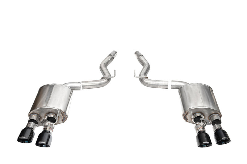 Corsa Sport Valved Axleback Exhaust / Slash Cut Black PVD Tips - 2024+ S650 Mustang Dark Horse