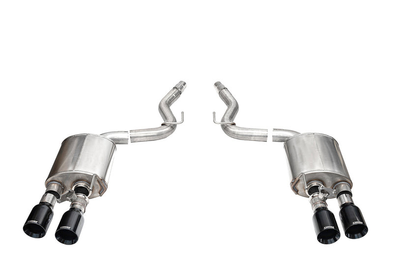 Corsa Sport Valved Axleback Exhaust / Straight Cut Black PVD Tips - 2024+ S650 Mustang Dark Horse