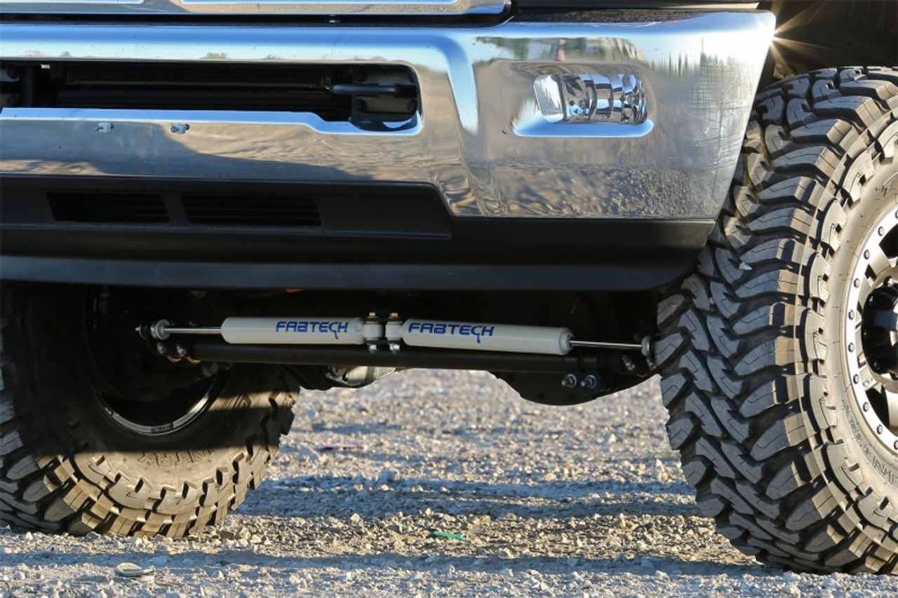 Fabtech 14-18 Ram 2500/3500 4WD Dual Steering Stabilizer System w/Perf. Shocks - FTS23060