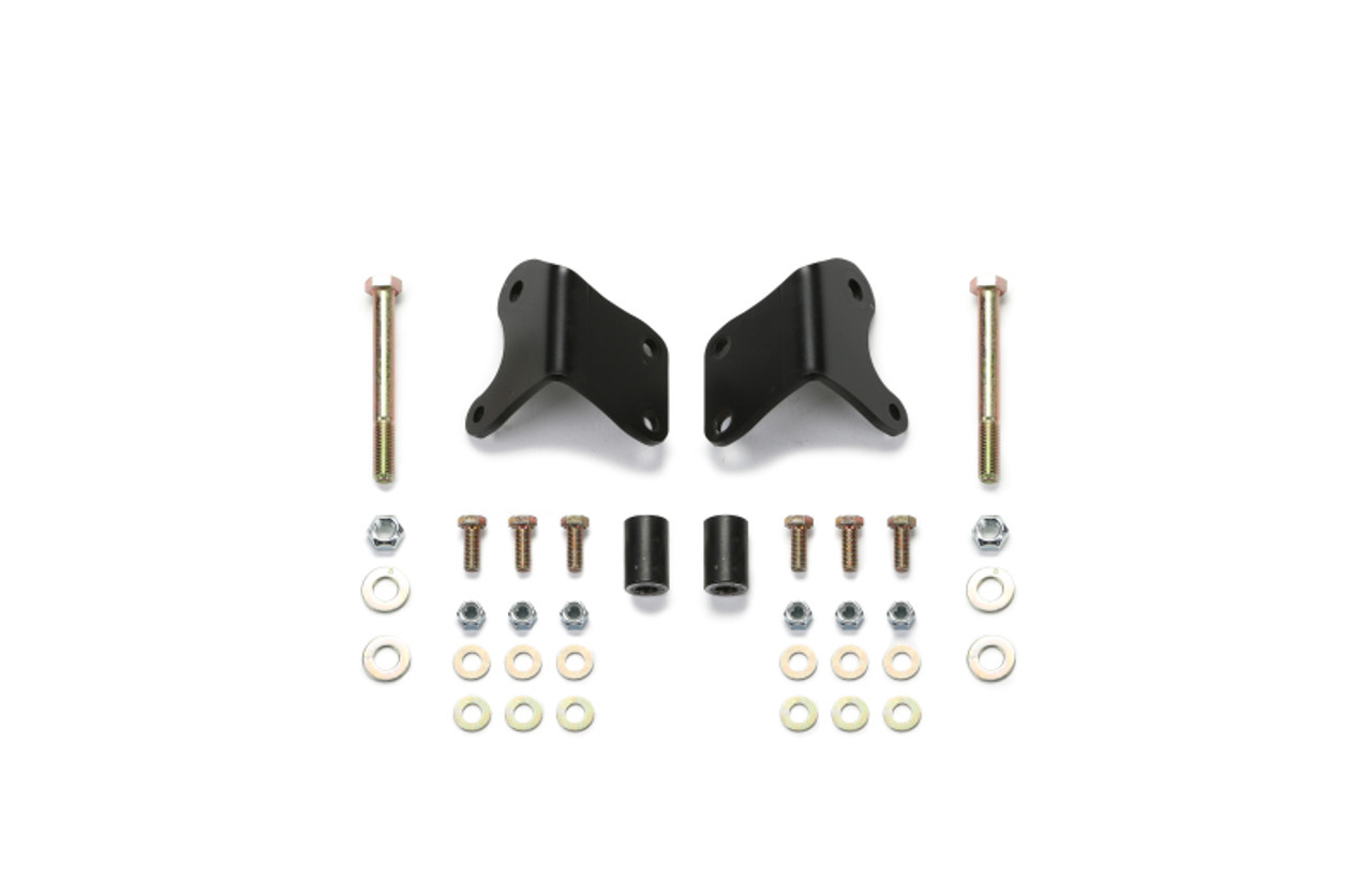 Fabtech 07-18 Jeep JK 4WD Front Lower Shock Mount Relocation Brackets - FTS24141