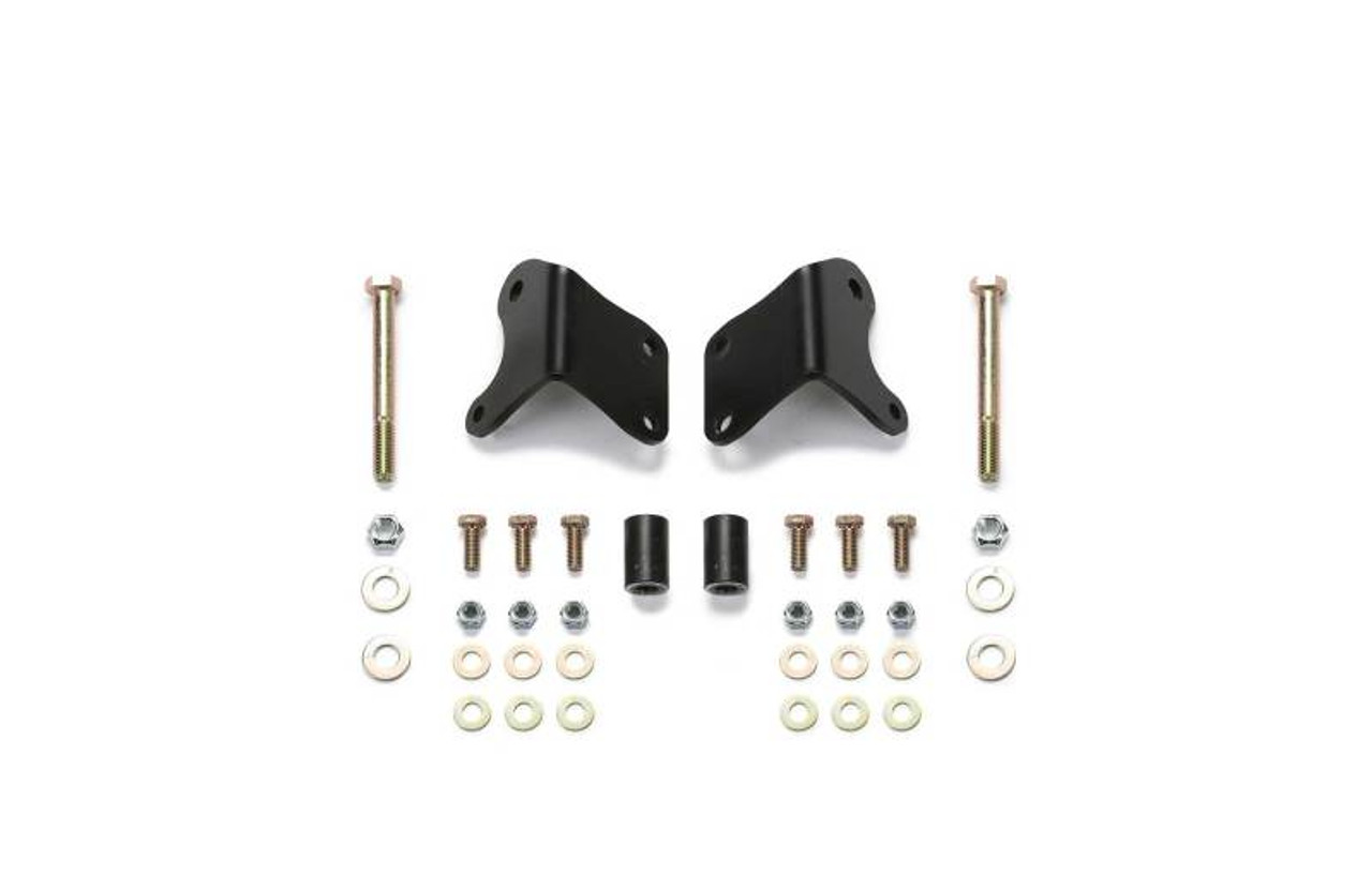 Fabtech 07-18 Jeep JK 4WD Front Lower Shock Mount Relocation Brackets - FTS24141