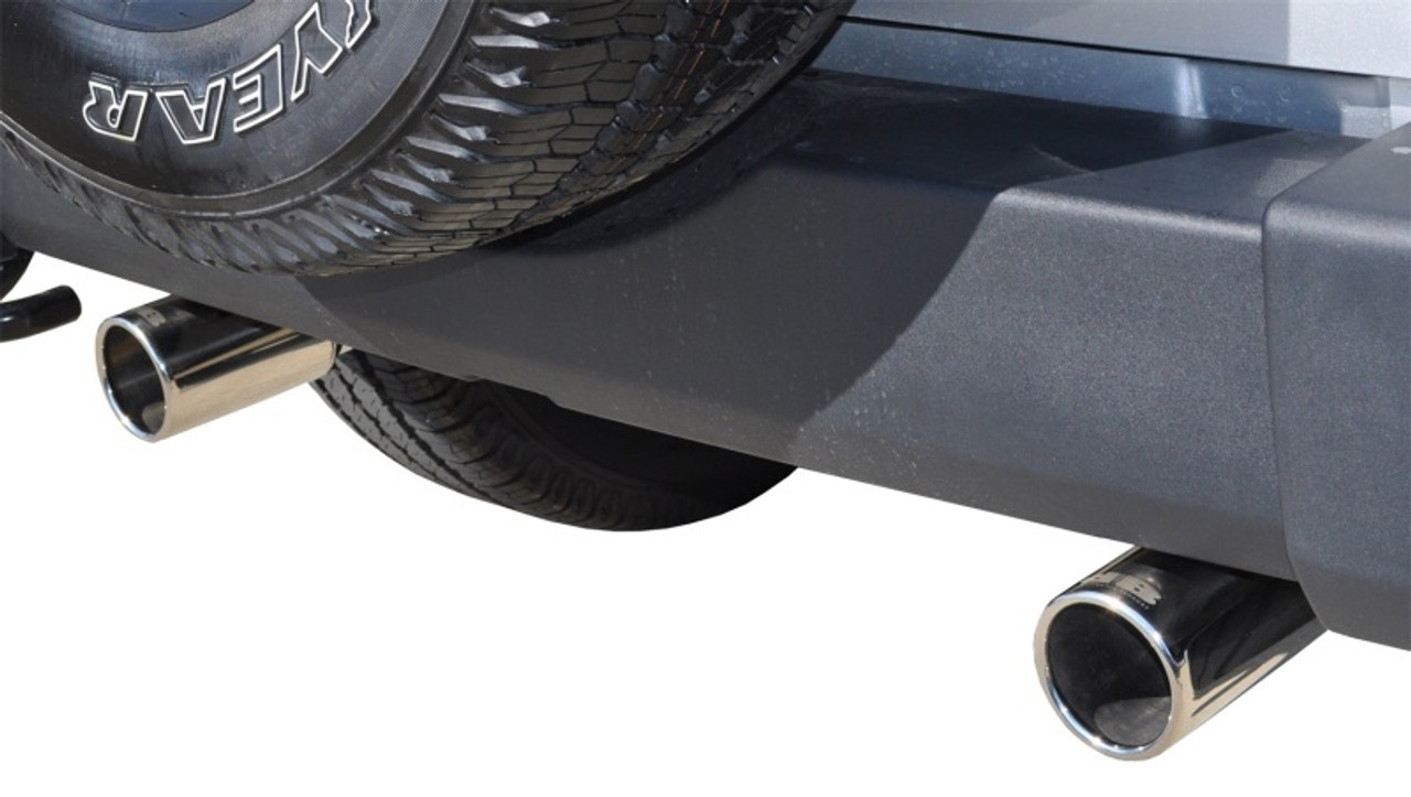 Corsa 2007-2011 Jeep Wrangler 3.8L/12-14 Wrangler 3.6L Polished Sport Axle-Back Exhaust - 24412