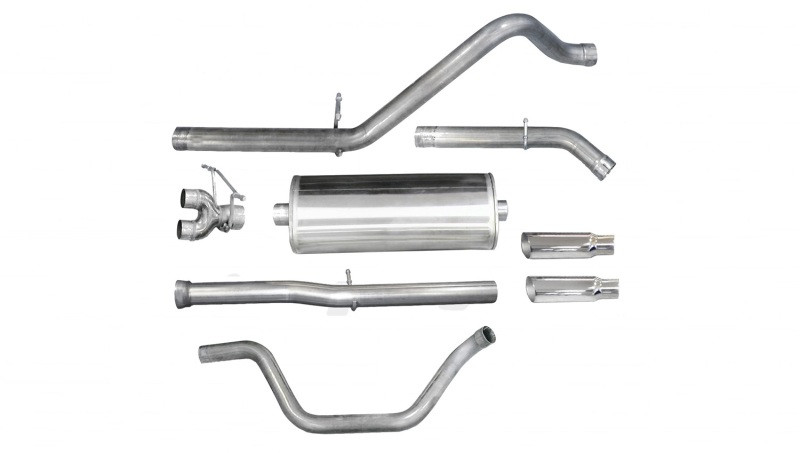 Corsa 2011-2013 Chevrolet Silverado Crew Cab/Short Bed 1500 6.2L V8 Polished Sport Cat-Back Exhaust - 24524