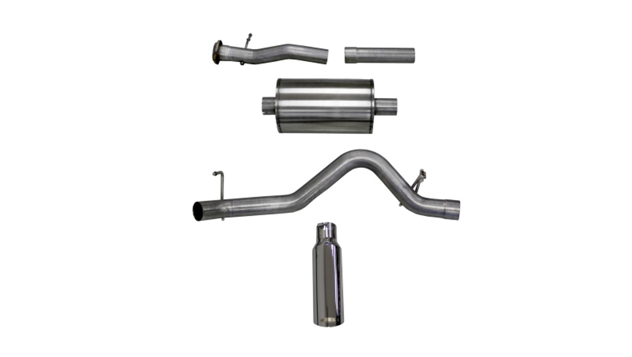 Corsa 2015-2016 Chevy Colorado 3.6L V6 Cat-Back Exhaust 4in SS Db Tip Single Side Exit - 24744