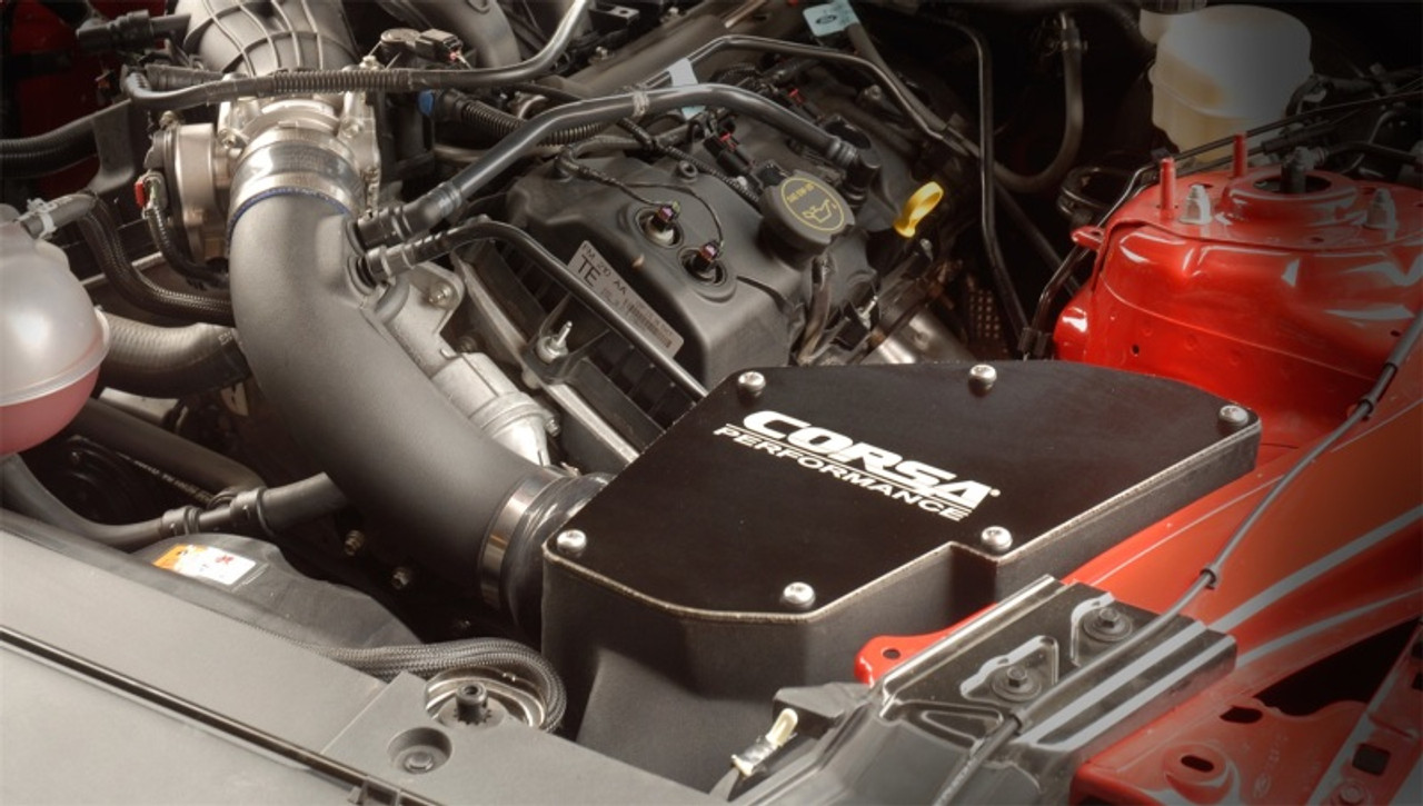 Corsa 2015-2017 Ford Mustang EcoBoost 3.7L V6 Cold Air Intake with MaxFlow 5 Oiled Filter - 419637