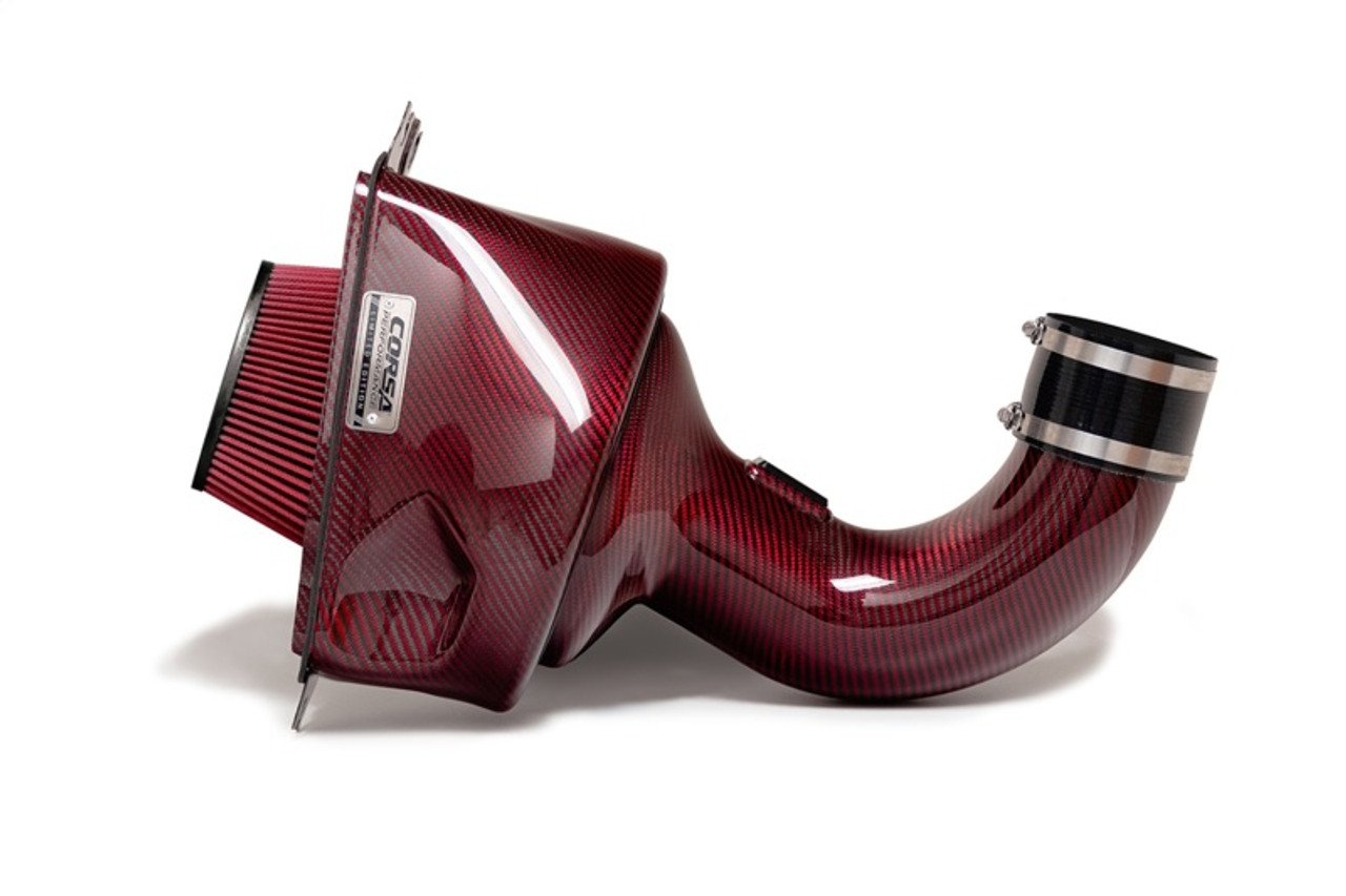 Corsa Cold Air Intake Kit Dry Filter - Red Carbon Fiber - C7 Stingray / Grandsport