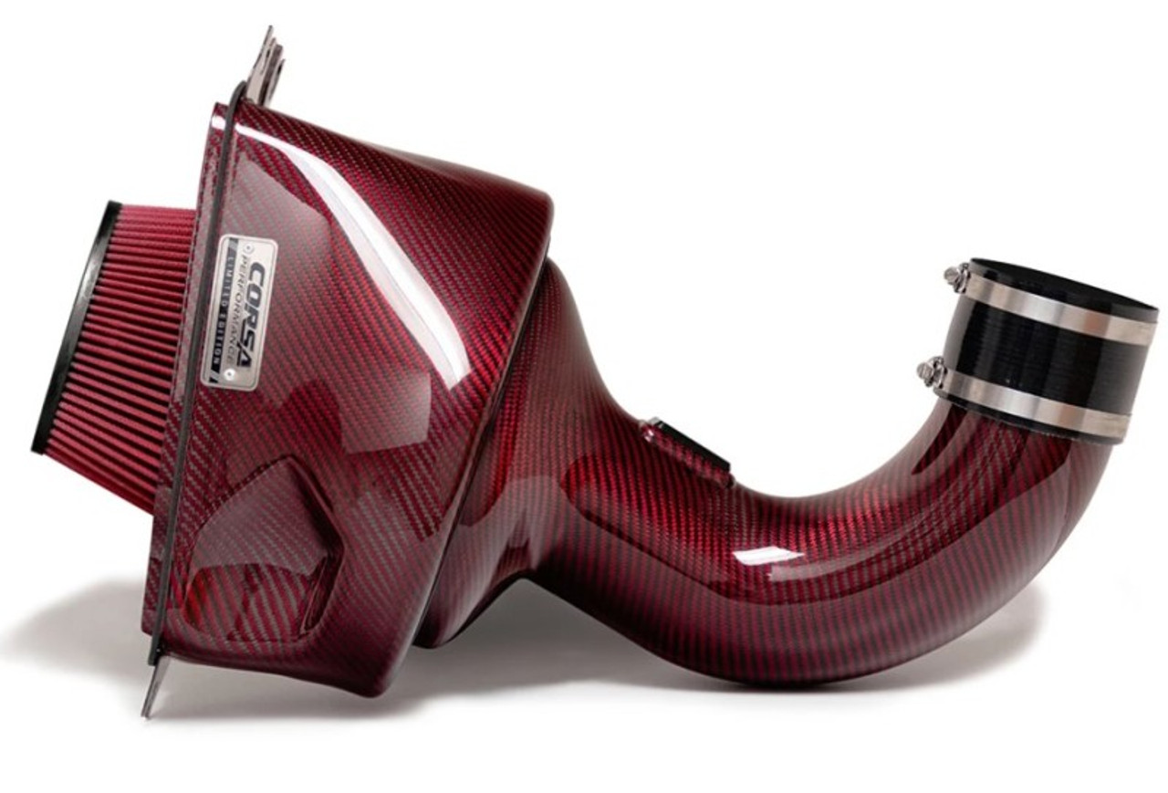 Corsa Cold Air Intake Kit Dry Filter - Red Carbon Fiber - C7 Stingray / Grandsport
