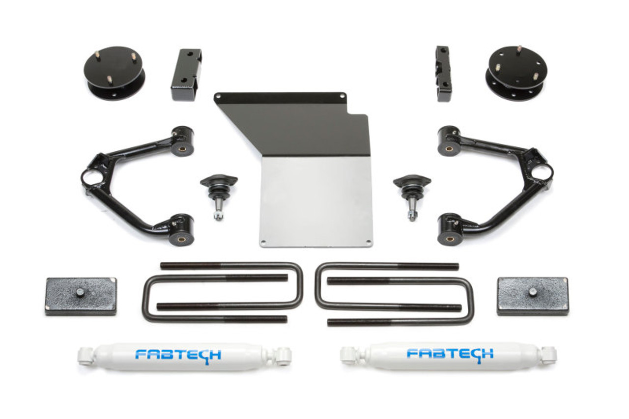 Fabtech 07-18 GM K1500 w/OE Forged UCA 3.5in Budget UCA System w/Rear Perf. Shocks - K1059